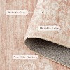 Washable Modern Floral Bordered Rug, Low-Pile Non-Slip Indoor Carpet, Stain-Resistant Floor Cover for Living Room, Bedroom, Dining, Office - 4 of 4