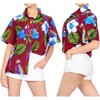 LA LEELA Hawaiian Shirts Womens Casual Summer Beach Party Blouse Shirt Short Sleeve Tropical Vacation Button Up Dress Shirts Colorful - 4 of 4