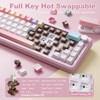 MaseiKar B68 Wireless Mechanical Keyboard,Tri-Mode BT5.0/2.4GHz/USB-C,Hot Swappable Creamy Typing Gasket Mounted,RGB Backlit - 4 of 4