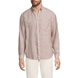 Lands' End Men's Relaxed Linen Shirt - 1 of 3
