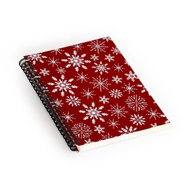 Iveta Abolina Silent Night Red Spiral Notebook - Deny Designs