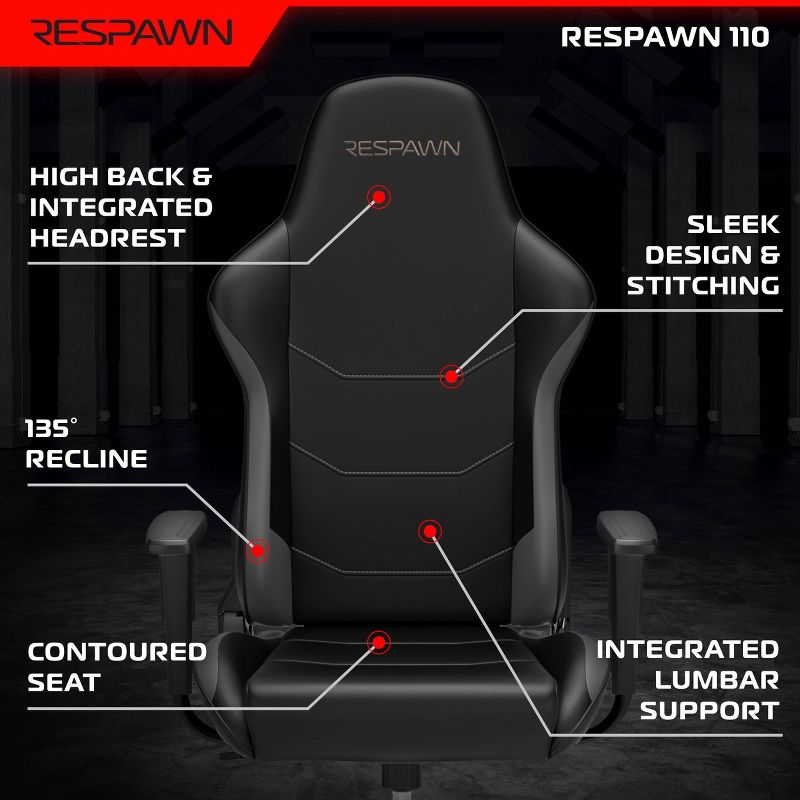 RESPAWN 110 Ergonomic Gaming Chair , 6 of 18