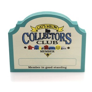 Cat's Meow Village 3.0 Inch Club Member Sign Retired Village Accessories - 1 of 2