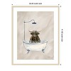 Amanti Art Highland Cow in Tub Texture by Yvette St. Amant Wood Framed Wall Art Print - 4 of 4