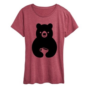 Women's - Instant Message - Coffee Bear Short Sleeve Graphic T-Shirt - 1 of 4
