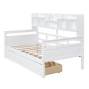 NicBex Twin Size Daybed with Storage Wooden Day bed Frame with Shelf Cabinet and 2 Large Drawers for Apartment - 4 of 4