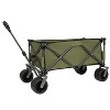 Utility Park Garden Cart Tool Customized Color Folding Camping Trolley Outdoor Picnic Beach Wagon, Green - 3 of 4