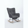 NicBex Nursery Rocking Chair,Upholstered Glider Accent Chair Armchair with Pocket for Living Room,Bedroom,Nursery - 2 of 4