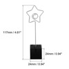 Unique Bargains Metal Resin Cube Base Star Shape Pictures Memo Place Card Holder 3 Pcs - 2 of 4