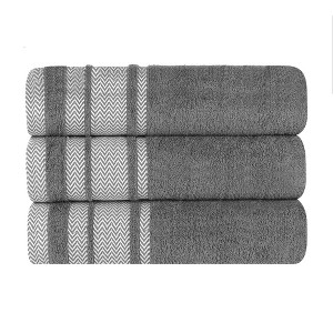 Cotton Medium Weight Bath Towel Set of 3 by Blue Nile Mills - 1 of 4
