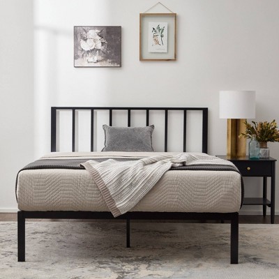 Lori Metal Platform Bed with Vertical Bar Headboard - Brookside Home