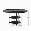 NicBex 47.24" Round Dining Table Modern Center Table with Wood Tabletop for Living Room & Office - 3 of 4