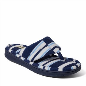 Dearfoams Women's Wrenley Terry Thong Flip Flop House Slipper - 1 of 4