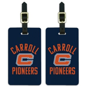 Carroll University Pioneers Logo Luggage ID Tags Suitcase CarryOn Cards  Set of 2 - 1 of 4