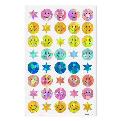 80ct Back to School Stickers for Kids' Smiley Faces and Stars