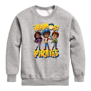 Boys' - Santiago of The Sea - Vamos Piratas Graphic Long Sleeve Fleece Sweatshirt - 1 of 4