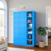Mlezan 71" Metal Locker: Steel Storage for Bedroom, Gym, School, Office, or Garage.Ideal for Employee or Personal Use. - 4 of 4