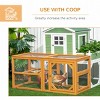 55'' Wooden Chicken Coop Run with Wire Fencing and Multiple Entrances,Outdoor Chicken Pen Extension for 2 to 4 Chickens - LAOTIES - 4 of 4