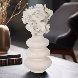 Dolomite Stacked Vase Contemporary Abstract Stacked Sphere Cotton - 1 of 4