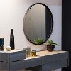 PAGED Round Vanity Mirror Metal Framed Bathroom Mirror with Shatterproof Film and Reinforced Hooks for Bathroom, Bedroom - 4 of 4