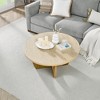 Lirago Round Coffee Table for Living Room Small End Table Oak Brown 15.7"H x 36"W x 36"D - 4 of 4