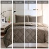 Lycvki 3M Scotchgard Diamond Quilting Reversible Down Alternative Comforter Set - 4 of 4