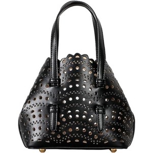 FATMOON Hollow Out Small Basket Bags for Women PU Leather Handbag with Inner Bag Shoulder Crossbody Bag for Beach Summer Travel - 1 of 4
