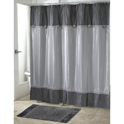 dark grey shower curtain