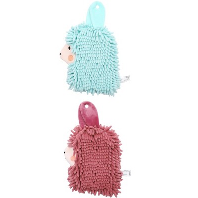 REGALWOVEN Cute Cartoon Alpaca Soft Absorbent Chenille Decorative Hand Towels 2 Pcs
