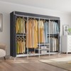 VIPEK V40C Plus Heavy Duty Clothes Rack with Cover, Extra Large Covered Wardrobe Closet Black Rack with Polyester Fabric Cover, Max Load 1300lbs - 3 of 4