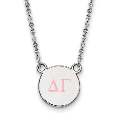 Black Bow Jewelry Sterling Silver Delta Gamma Greek Life Necklace 18 Inch