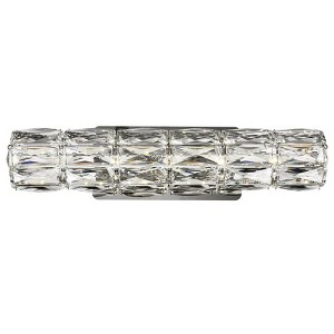 Elegant Lighting Valetta Integrated LED chip light Chrome Wall Sconce Clear Royal Cut Crystal - 1 of 4