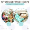 Butterfly Craze Bean Bag Chair Cover, Functional Toy Organizer, Fill with Stuffed Animals - Stuffing Not Included, Aqua Polka Dots - 4 of 4