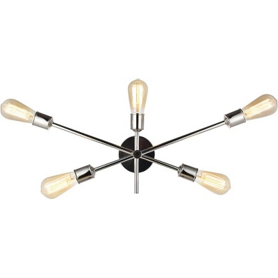 Elegant Lighting Axel 5 Lights Polished Nickel Wall Sconce
