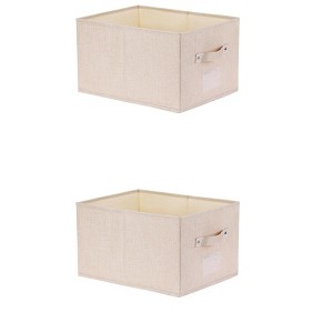 REGALWOVEN Fabric Foldable Closet Storage Bins with Handles 2 Pcs - 1 of 4
