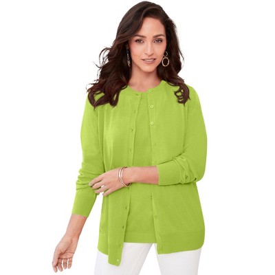 Jessica London Women's Plus Size Fine Gauge Cardigan