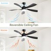 TOBILI 52 Inch Low Profile Ceiling Fan with Lights ,Quiet for Patio Living Room - 2 of 4