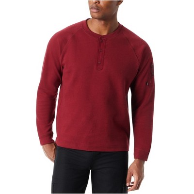 BASS OUTDOOR Mens Performance Thermal Henley Shirt