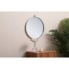 Elegant Lighting Metal frame round mirror with decorative hook 18 inch in Silver - 4 of 4