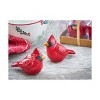 tag Cardinal S&P Set of 2 Red Ceramic Salt and Pepper Shakers Hand Wash Only 2.8 in H x 3.25 in L x 1.85 in W - 2 of 3
