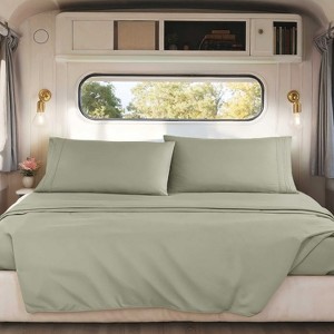 Nestl RV Queen Sheets, Super Soft 4PC Microfiber Sheet Set for Camper, Short Queen Sheets - 1 of 4