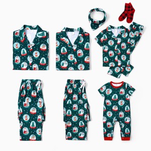 PATPAT Family Christmas Pajamas Matching Sets, Button-Down Pjs Includes Buffalo Plaid Socks Cozy Pajamas for Family - 1 of 4