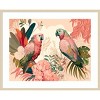 Amanti Art Bright Tropics Parrots 1 by Fab Funky Wood Framed Wall Art Print - 4 of 4