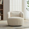 34.25'' Corduroy 360° Swivel Barrel Accent Chair with Pillow, Recessed Arms and Durable Metal Base - 2 of 4