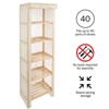 Hastings Home 5-Tier Wood Storage Shelving Rack With Removable Cover - 3 of 4