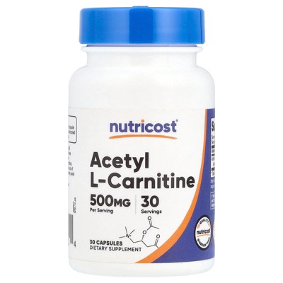 Nutricost Acetyl L-Carnitine, 500 mg, 30 Capsules