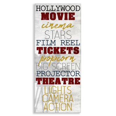 Stupell Industries Vintage Cinema Projector Phrases, 17" x 40"