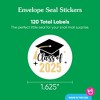 Big Dot of Happiness Class of 2025 Grad Party Envelope Seal Stickers, Round Circle Stickers to Seal Cards, Graduation Envelope Seals - 120 Count - 3 of 4