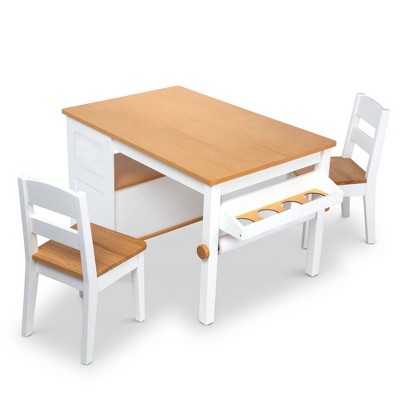 melissa and doug white table and chairs