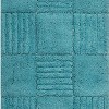 Knightsbridge Chakker Board 220 GSF Non Skid Back Bath Rug Set - 2- Piece - 17"x24" and 21"x34", Aqua - 4 of 4